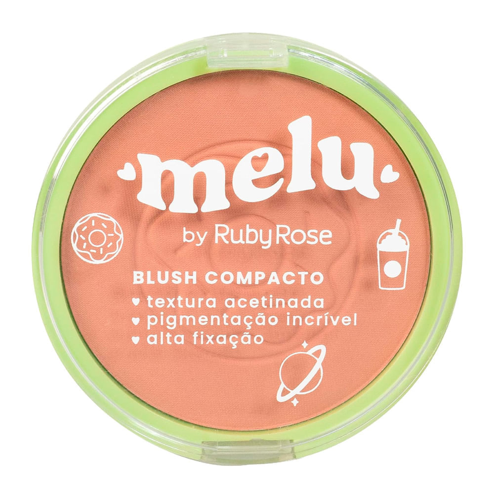 Miniatura Blush Compacto Melu Ruby Rose RR8713 Cor Cake 10g
