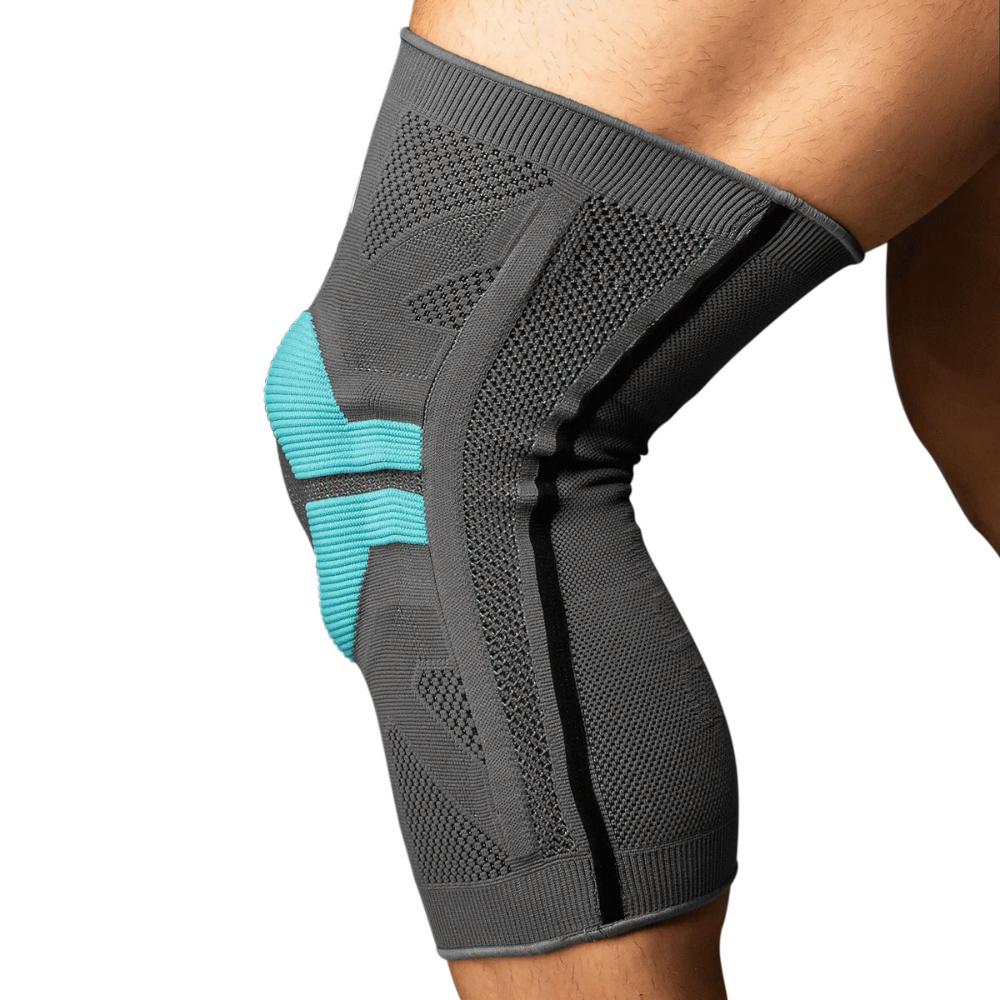 Miniatura Joelheira N1 Sport Pro com haste Lateral e Gel Cinza e Azul G
