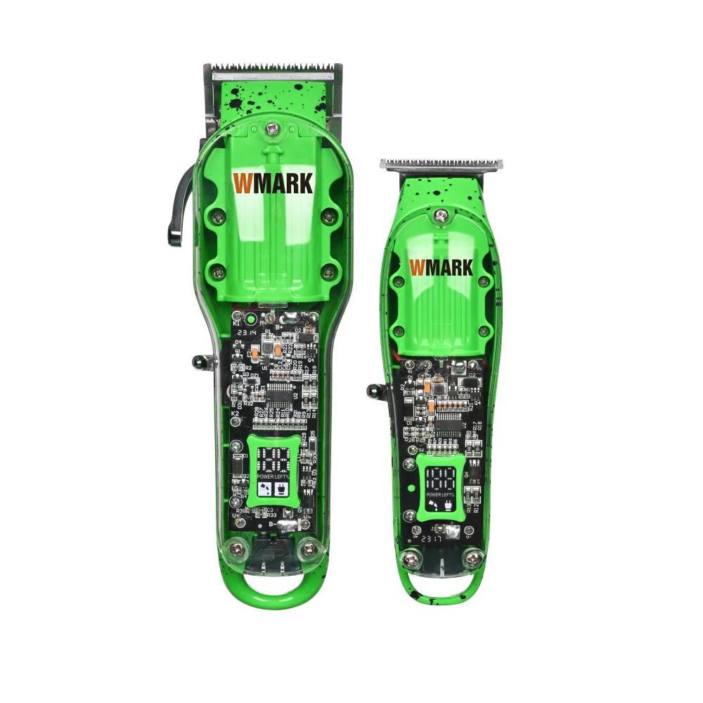 Miniatura Máquina Corte Cabelo Wmark NG412 Ajustável 300min 8 Pentes