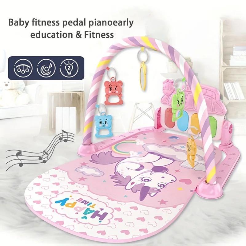 Miniatura Tapete Atividades Multifuncional Fitness Unicórnio Bebe