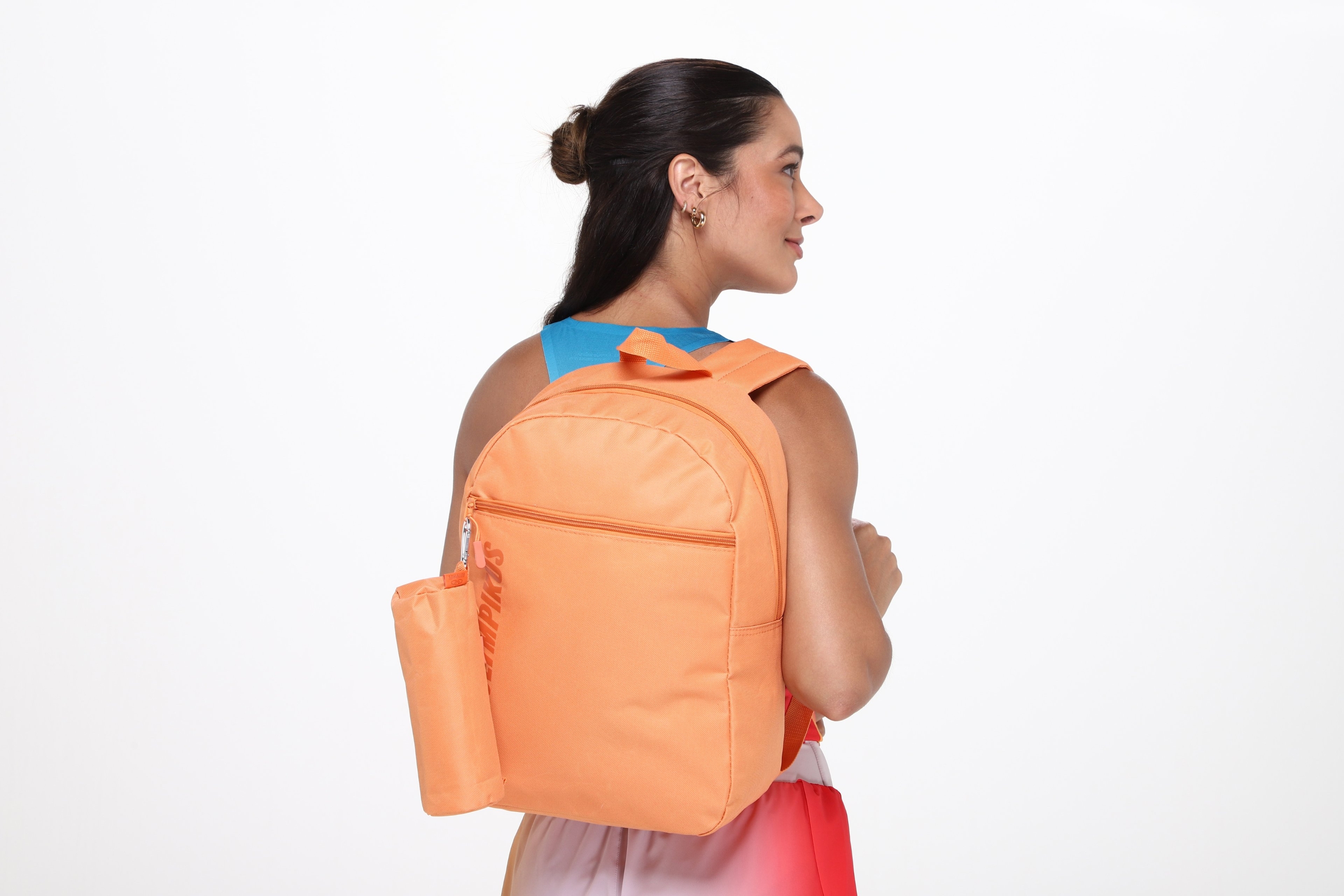 Miniatura Kit Mochila Olympikus 16L + Estojo Laranja Claro