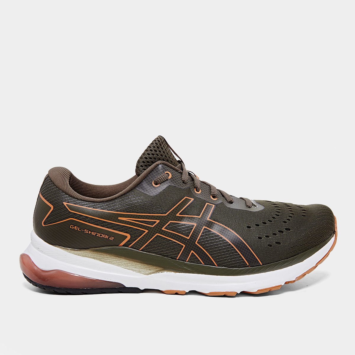 Miniatura Tênis Asics Gel-Shinobi 2 Masculino Marrom+Laranja - 39