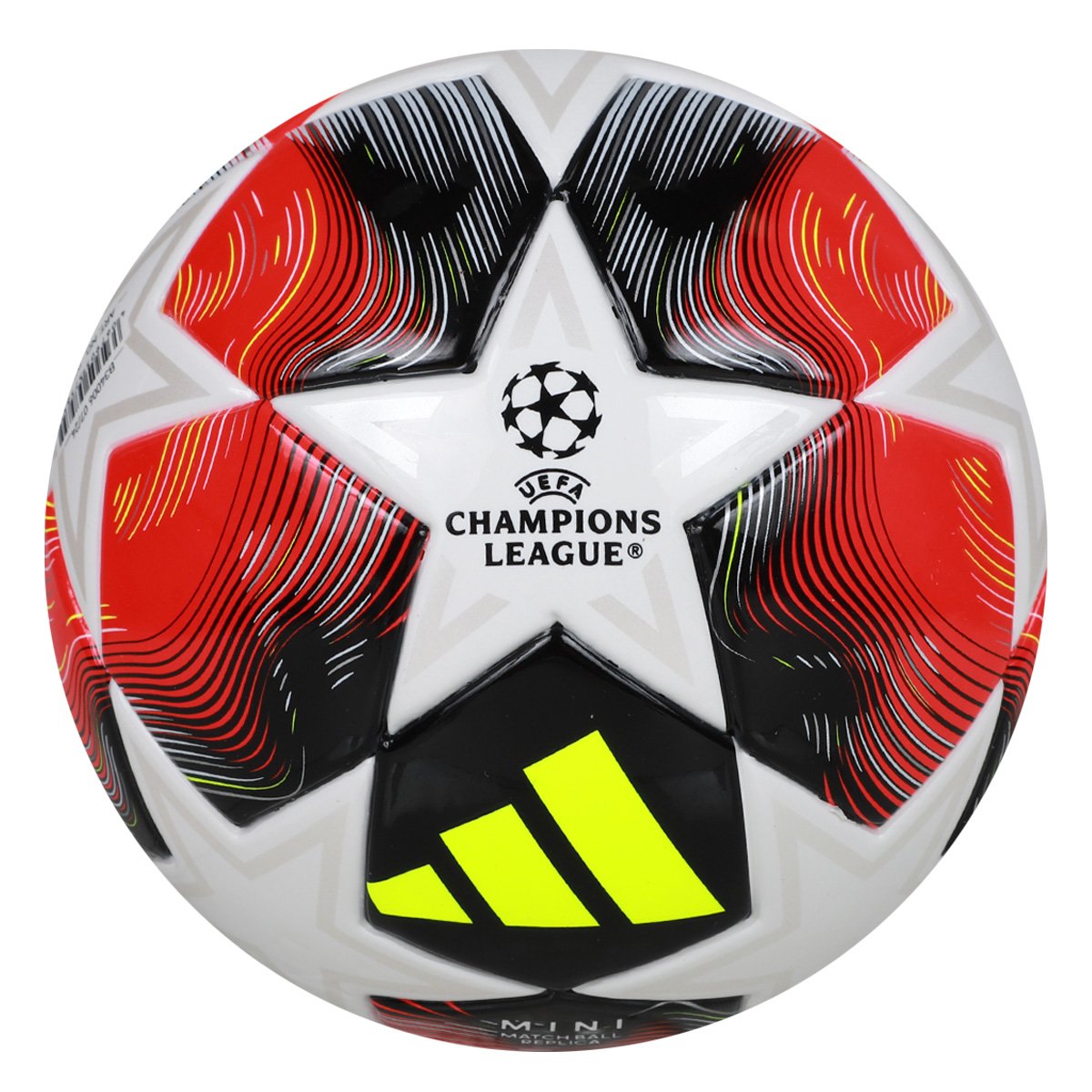 Miniatura Mini Bola de Futebol Adidas Champions League Branco+Vermelho