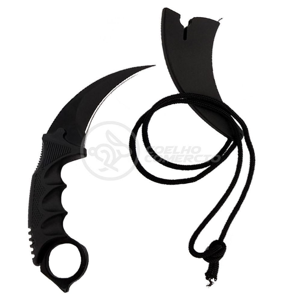 Miniatura Knife Black Karambit Preto Inox Counter Strike