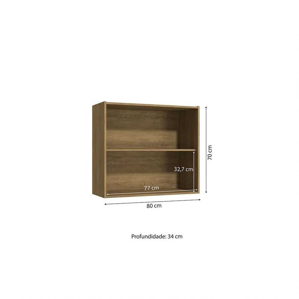 Miniatura Armário Aéreo Suprema 2 Portas Freijó/branco 80cm X 34cm