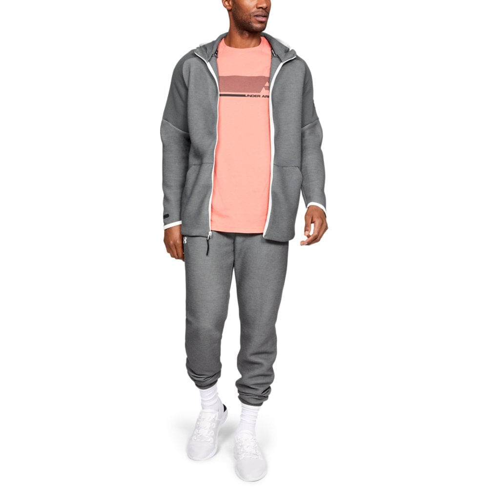 Miniatura Blusa de Treino Masculina Under Armour Unstoppable Move Light 2GG Cinza