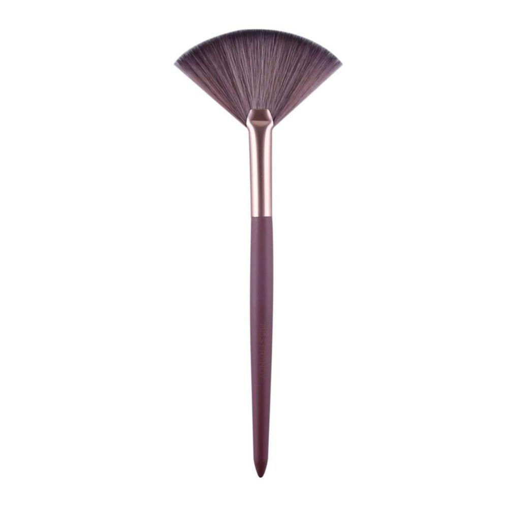 Miniatura Pincel De Iluminador Leque Marsala Rm12522 | Miss Frandy | Aplicação Precisa E Acabamento Luminoso