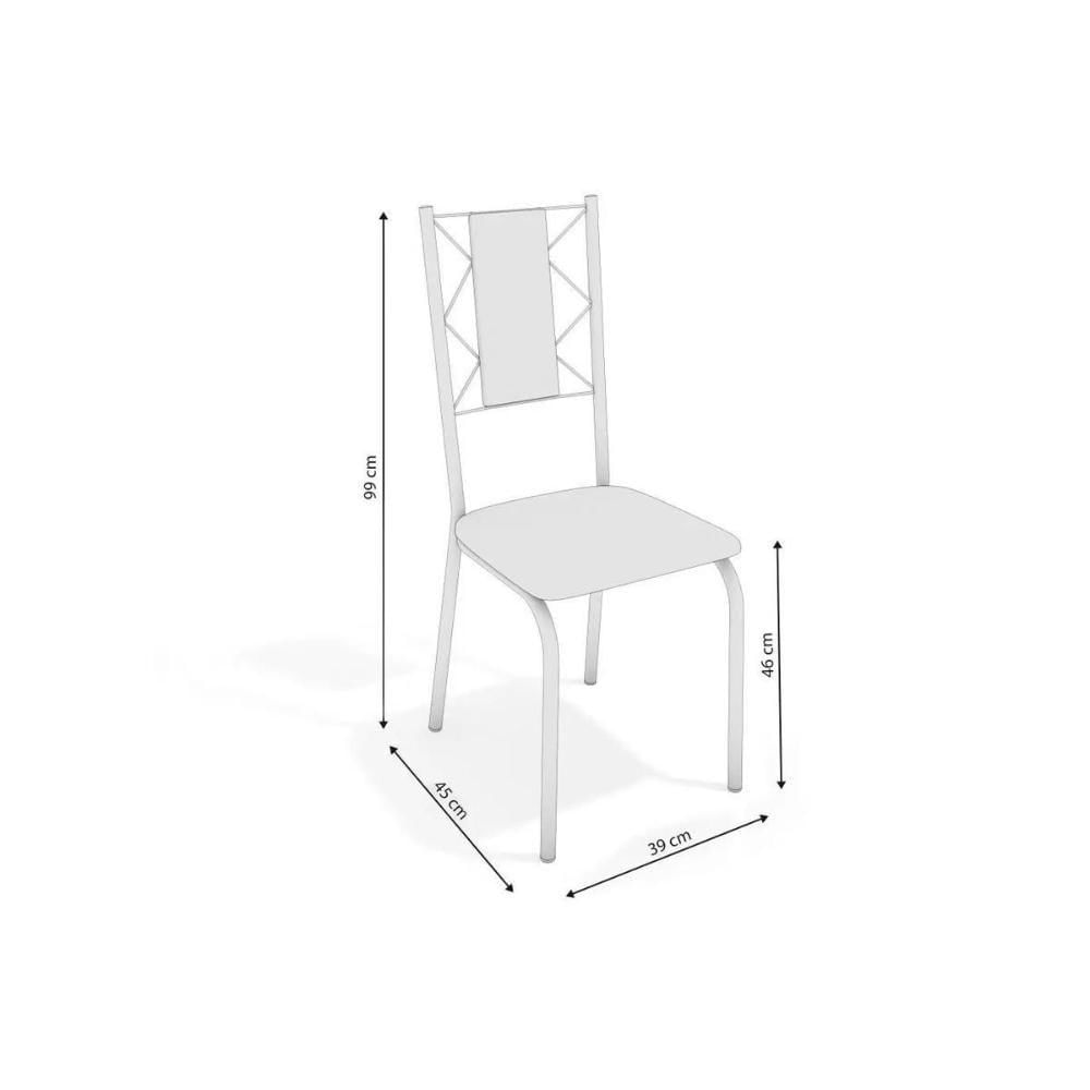 Miniatura Kit 4 Cadeiras Lisboa 4c076 4 Un Níquel Courano Preto