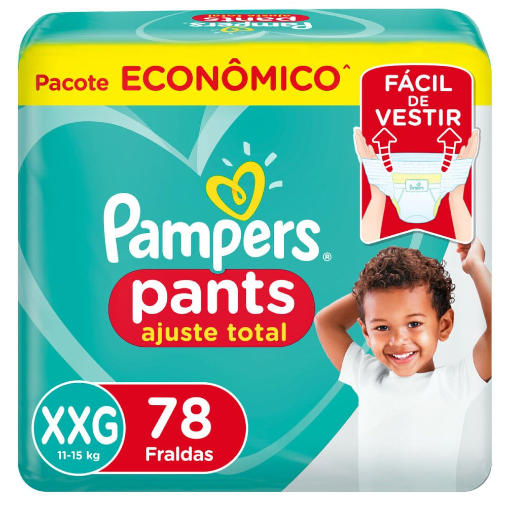 Miniatura Fralda Pampers Pants Ajuste Total Xxg - 78 Unidades