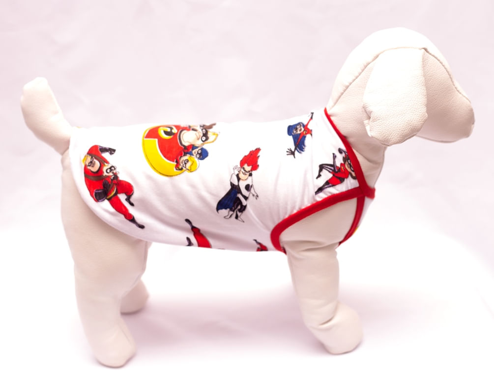 Miniatura Camiseta Estampa Personagem Os Incríveis branca  Tamanho EG