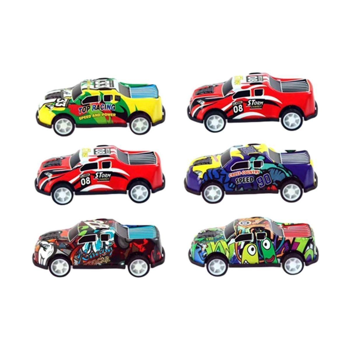 Miniatura Conjunto Com 6 Carrinhos Radicais De Brinquedo