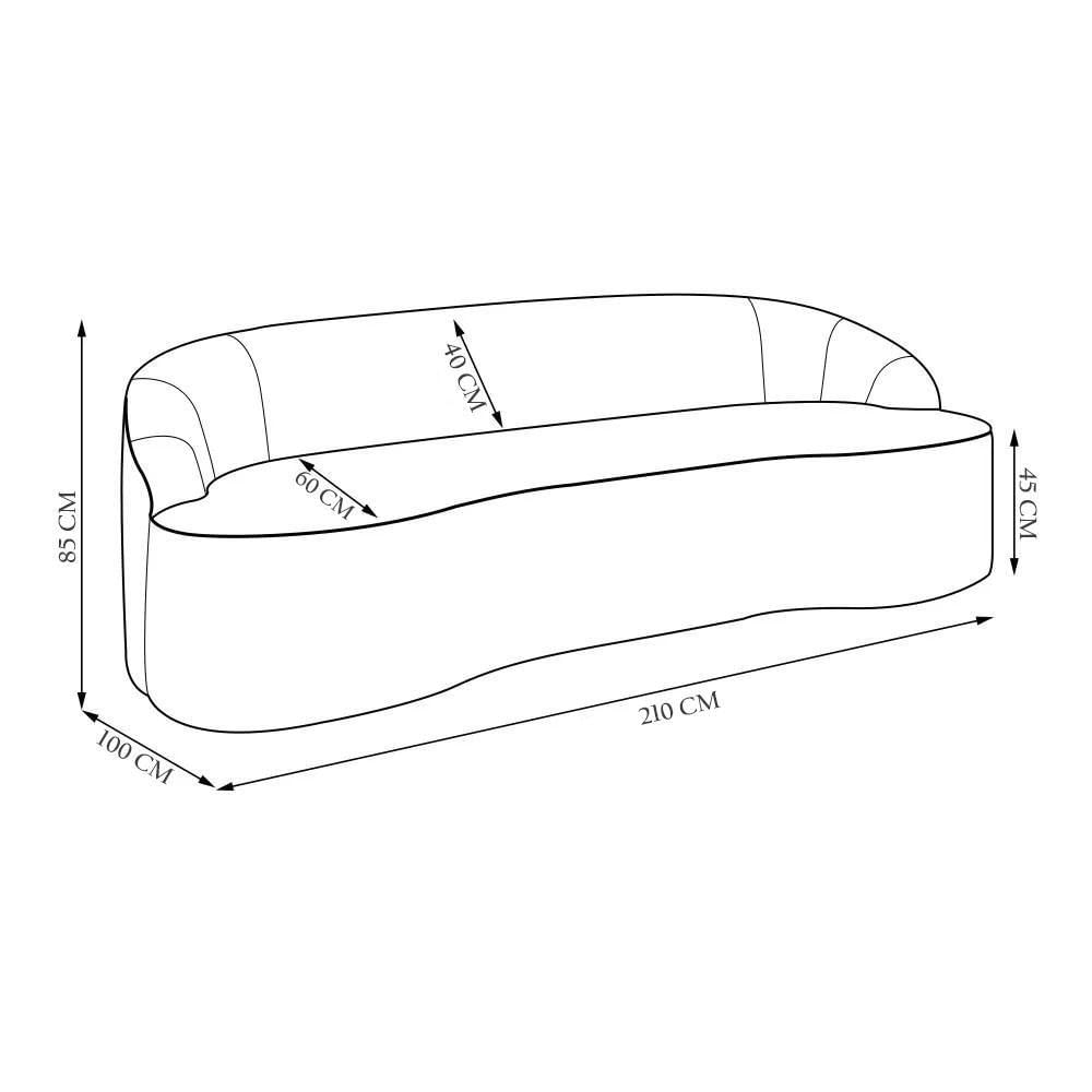 Miniatura Sofá 3 Lugares Para Sala De Estar Living 210cm Theo D06 Veludo Rosa - Mpozenato