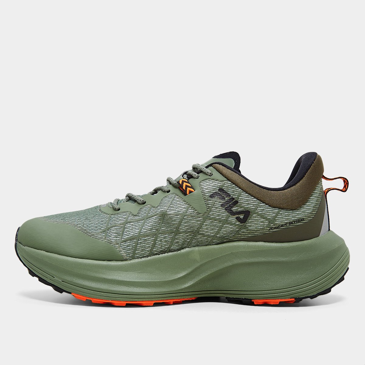 Tênis Fila Racer Skytrail Masculino Preto+Laranja - 38