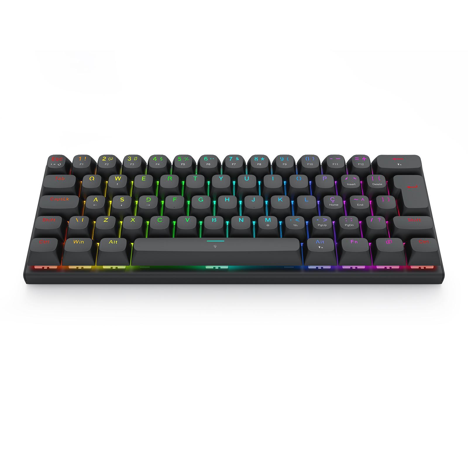 Miniatura Teclado Magnético Redragon Fidd Rgb Preto 8K Switch Pink