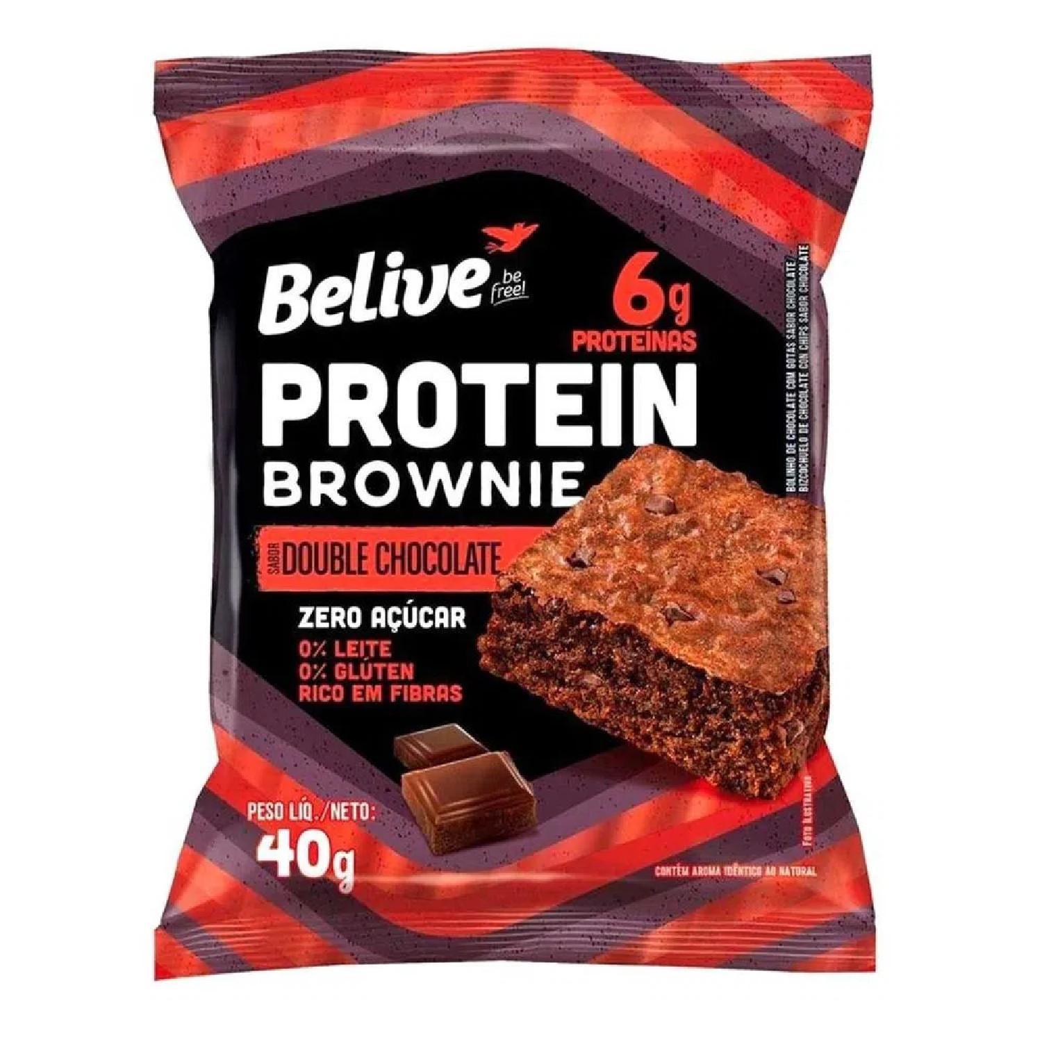 Miniatura Kit 20Und Protein Brownie Double Chocolate Zero Belive 40G