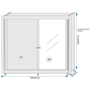 Miniatura Guarda-Roupa Solteiro Mademarques Hamburgo com 2 Portas, 4 Gavetas e Espelho - 180 cm de Largura Brauna/Off White/Brauna