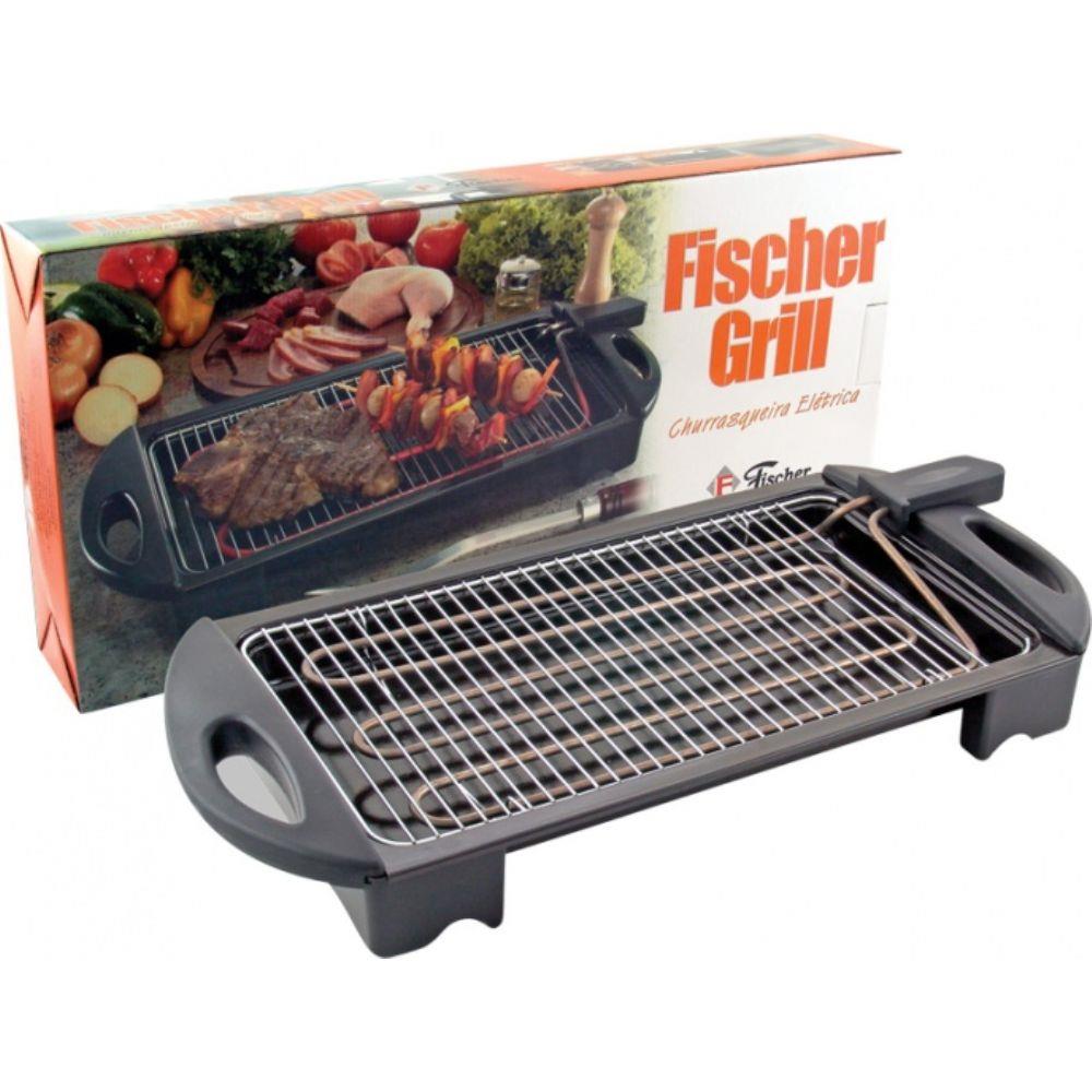 Miniatura Churrasqueira Eletrica Fischer Grill 220V Preto - Churrasqueira - Fisher-price - Fischer grill - 1800w - Manual - 220v - 220 - Elétrica