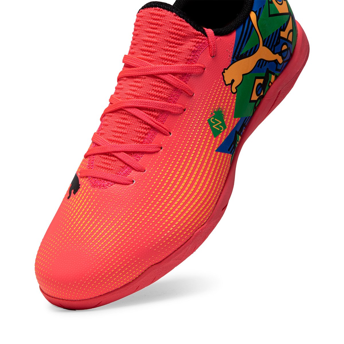 Miniatura Chuteira Futsal Puma Future 7 Play Neymar Jr Unissex Rosa - 38