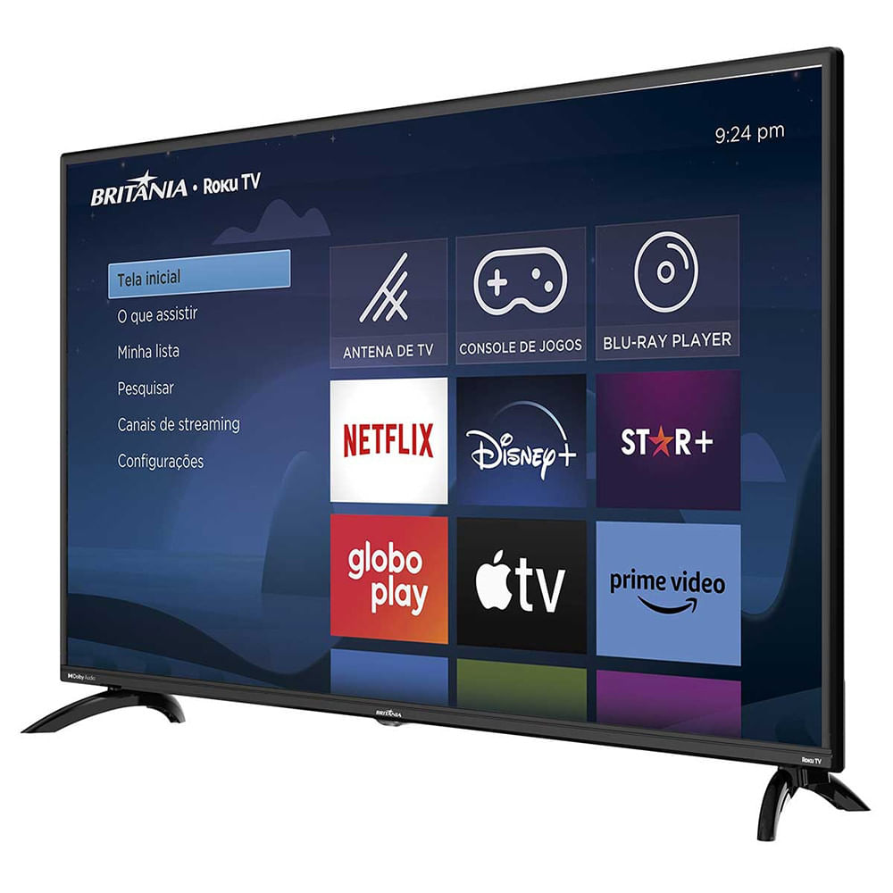 Miniatura Smart TV 42 Polegadas Britânia BTV42G6FR2CP Full HD LED Roku TV Preto - Bivolt