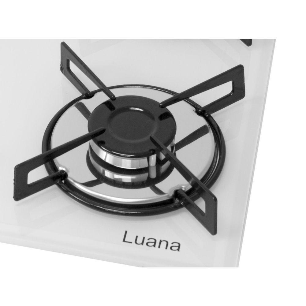Miniatura Fogão Cooktop 5 Bocas Tripla Chama Bivolt Chamalux - Branco