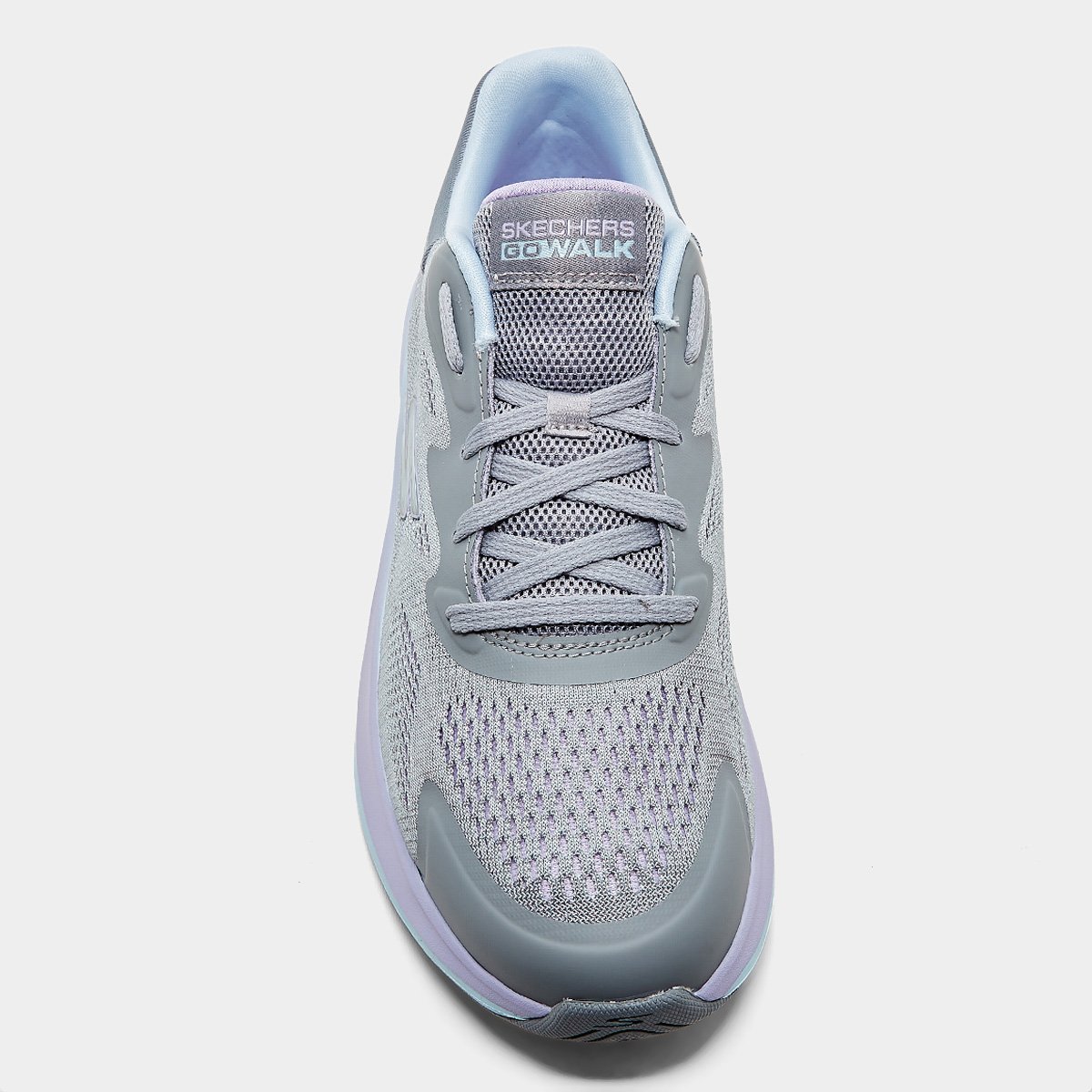 Miniatura Tênis Skechers Go Walk Flex Feminino Cinza+Azul Claro - 34