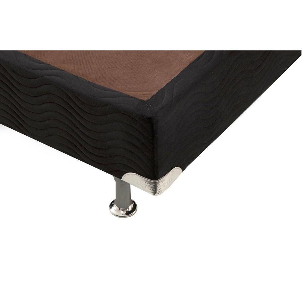Miniatura Cama Box Base Viúva Americana Suede Nero Black (128x188x23) - Ortobom
