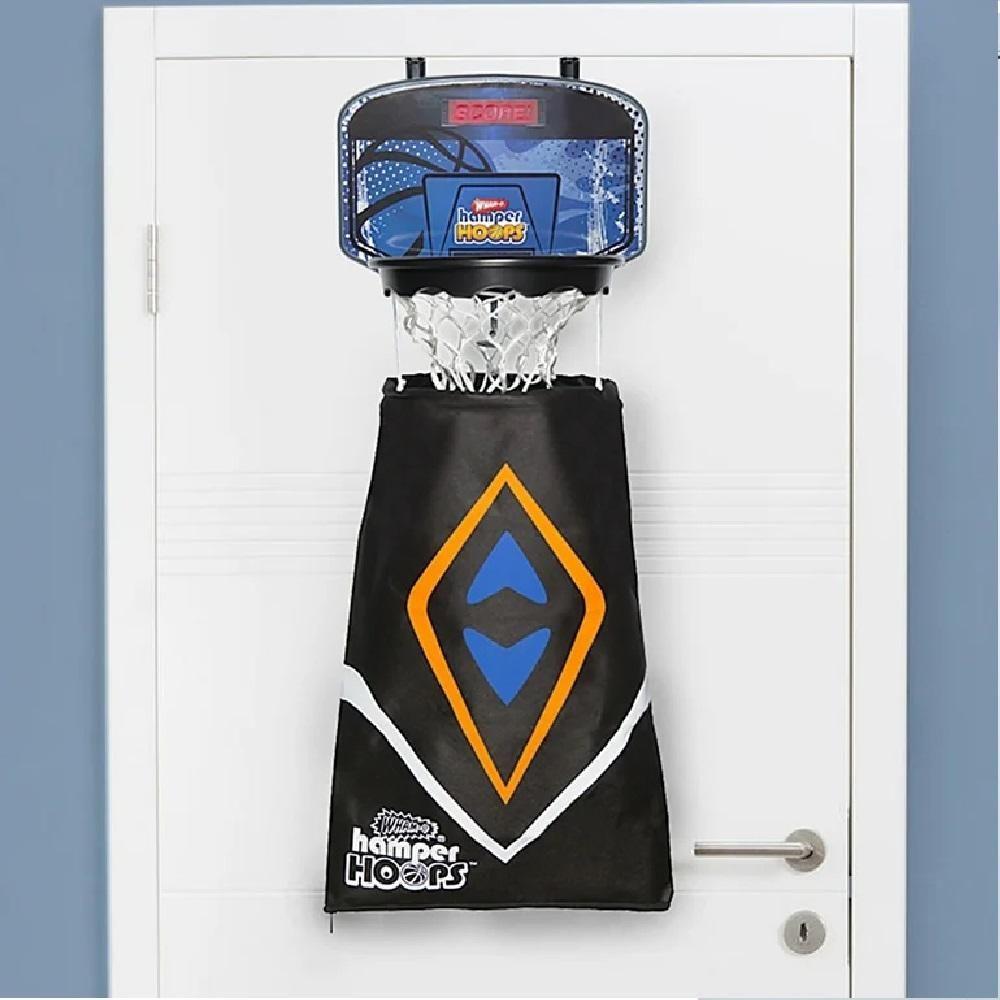 Miniatura Cesto Roupa Suja Infantil Organizador Lavanderia Suspenso Tabela Basquete Aro Arara 2 Em 1 Hamper Hoops