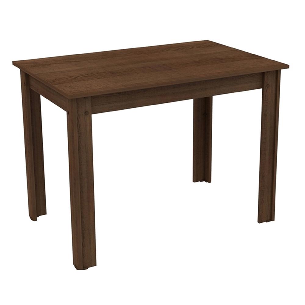 Miniatura Mesa Madesa Retangular para Escritório com Tampo de Madeira 5258B Rustic
