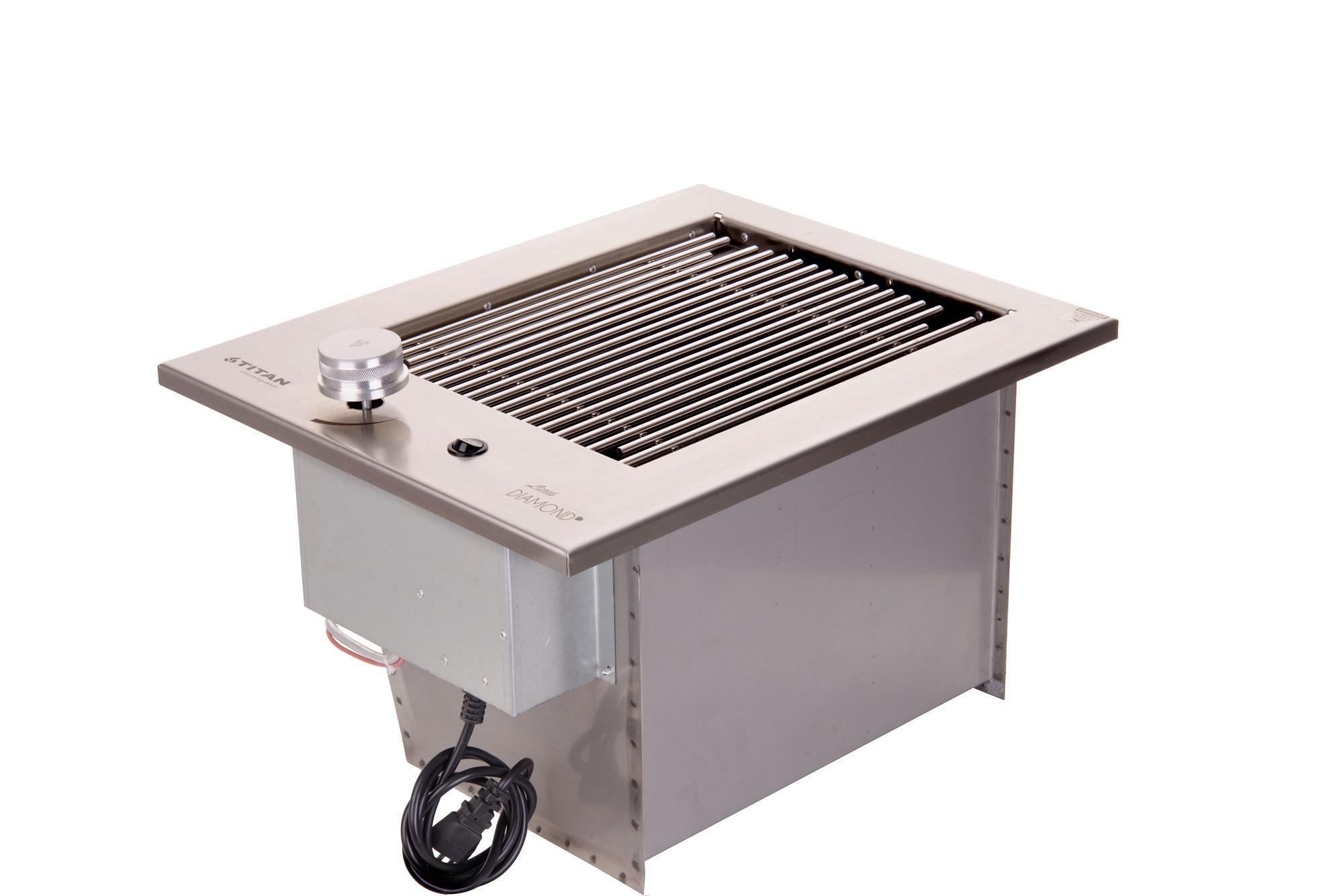 Miniatura Grill De Embutir Diamond Little Titan Gás Natural +Veneziana