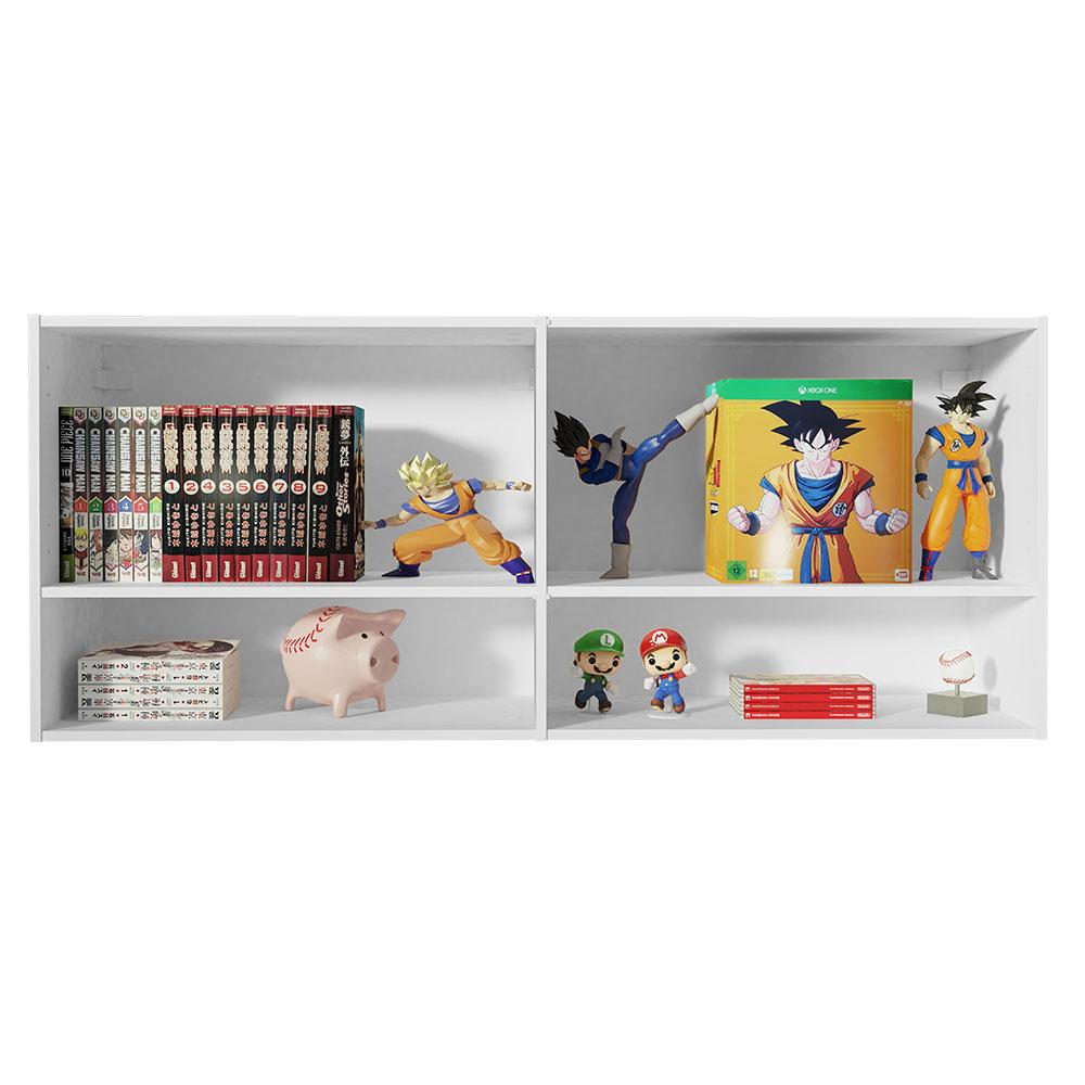 Miniatura Armário Aéreo para Quarto com Nicho e Prateleira 120cm Branco Madesa Branco