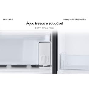 Geladeira Samsung Side by Side RS58 608 Litros Family Hub Black Inox 110V