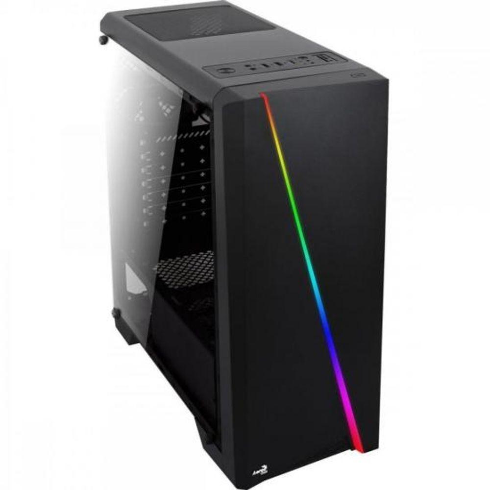 Miniatura Gabinete Gamer Aerocool Cylon Preto Rgb Lateral Acrílico