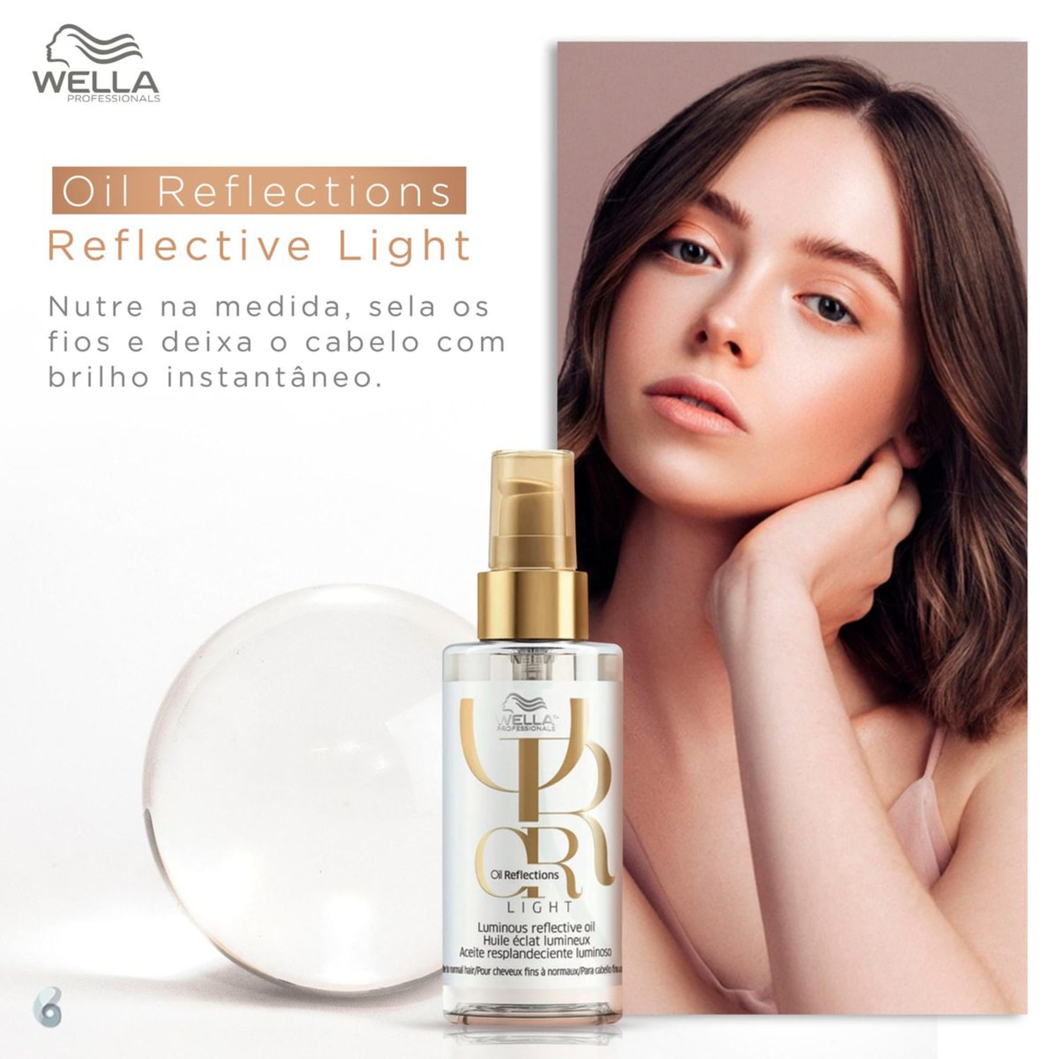 Miniatura Óleo Capilar Wella Oil Reflections Reflective Light 100ml