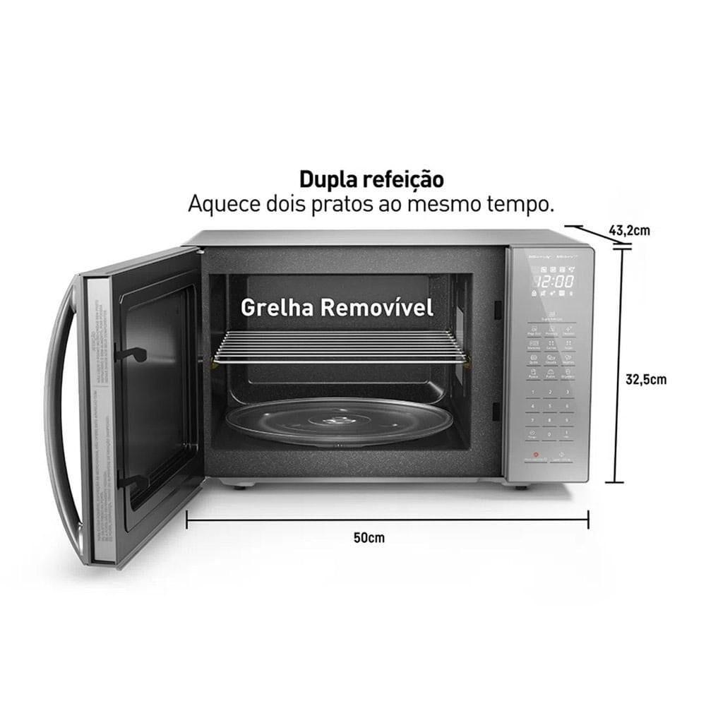 Miniatura Micro-ondas Panasonic Inox 34L ST67LSRUK 127V