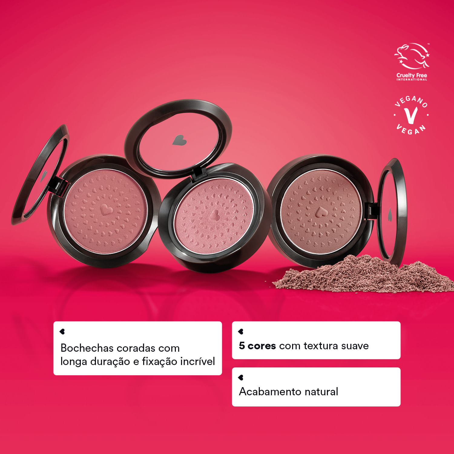 Quem Disse, Berenice? Blush Pó Compacto Rubor Vermetin 2g_x000D_