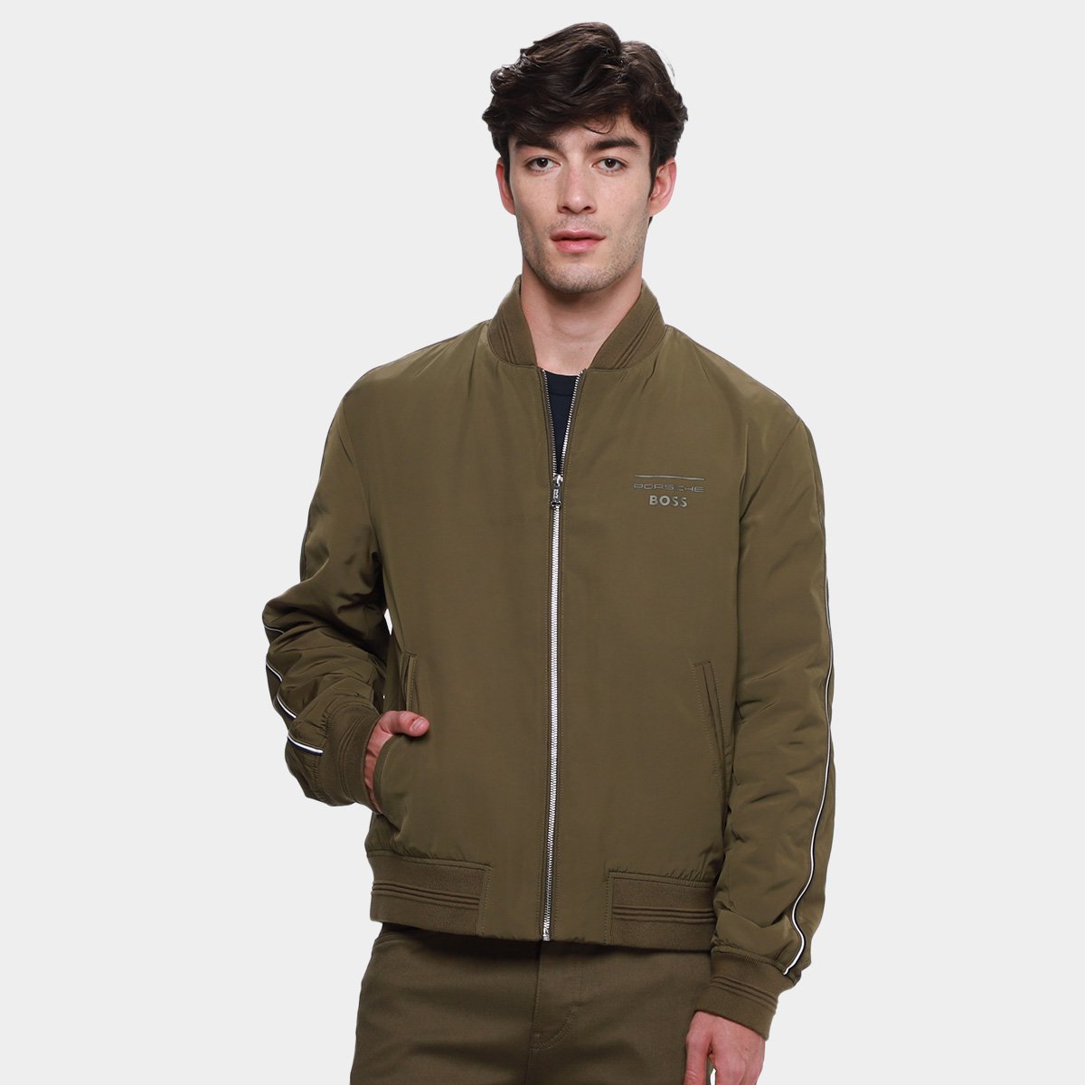 Miniatura Jaqueta Hugo Boss X Porsche Coltar Os Masculina Verde - 48