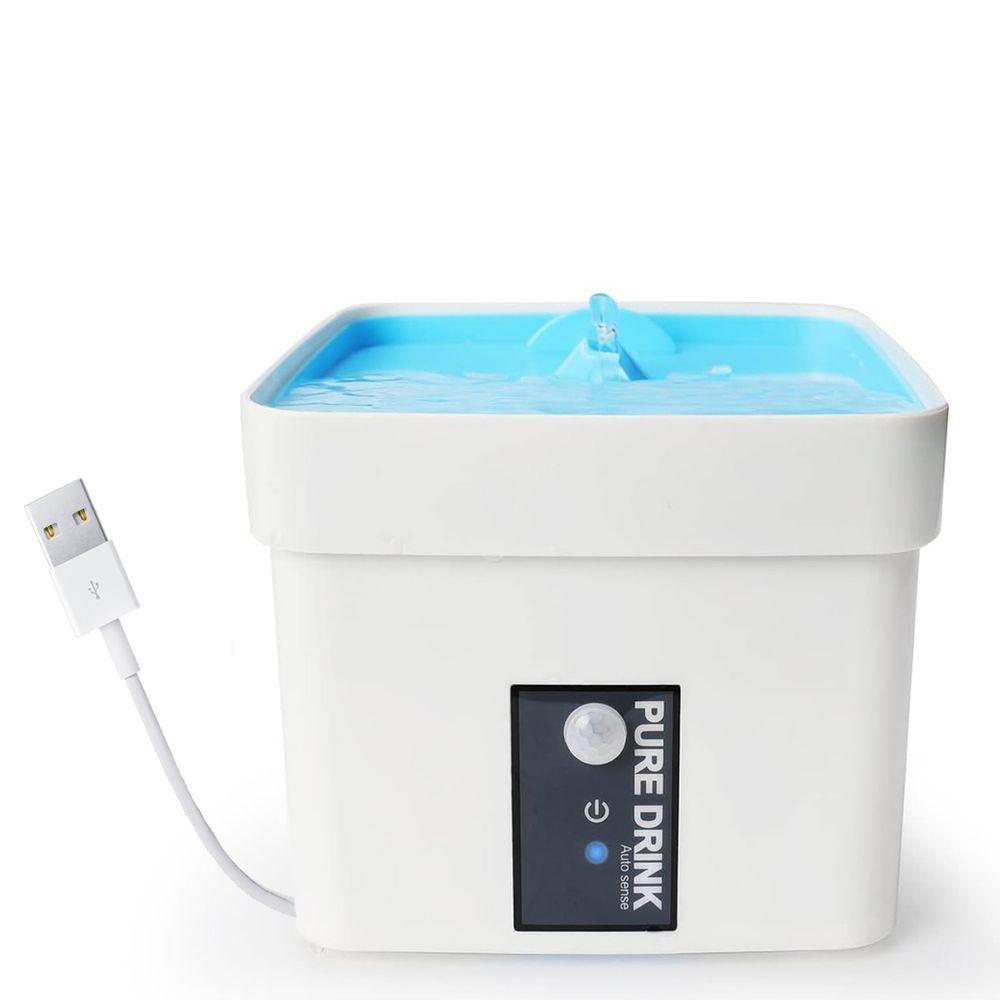 Miniatura Bebedouro Fonte Agua Automatico Sensor 1,5 Litros Pet Gato Cachorro Caes Filtro Limpeza Purifica