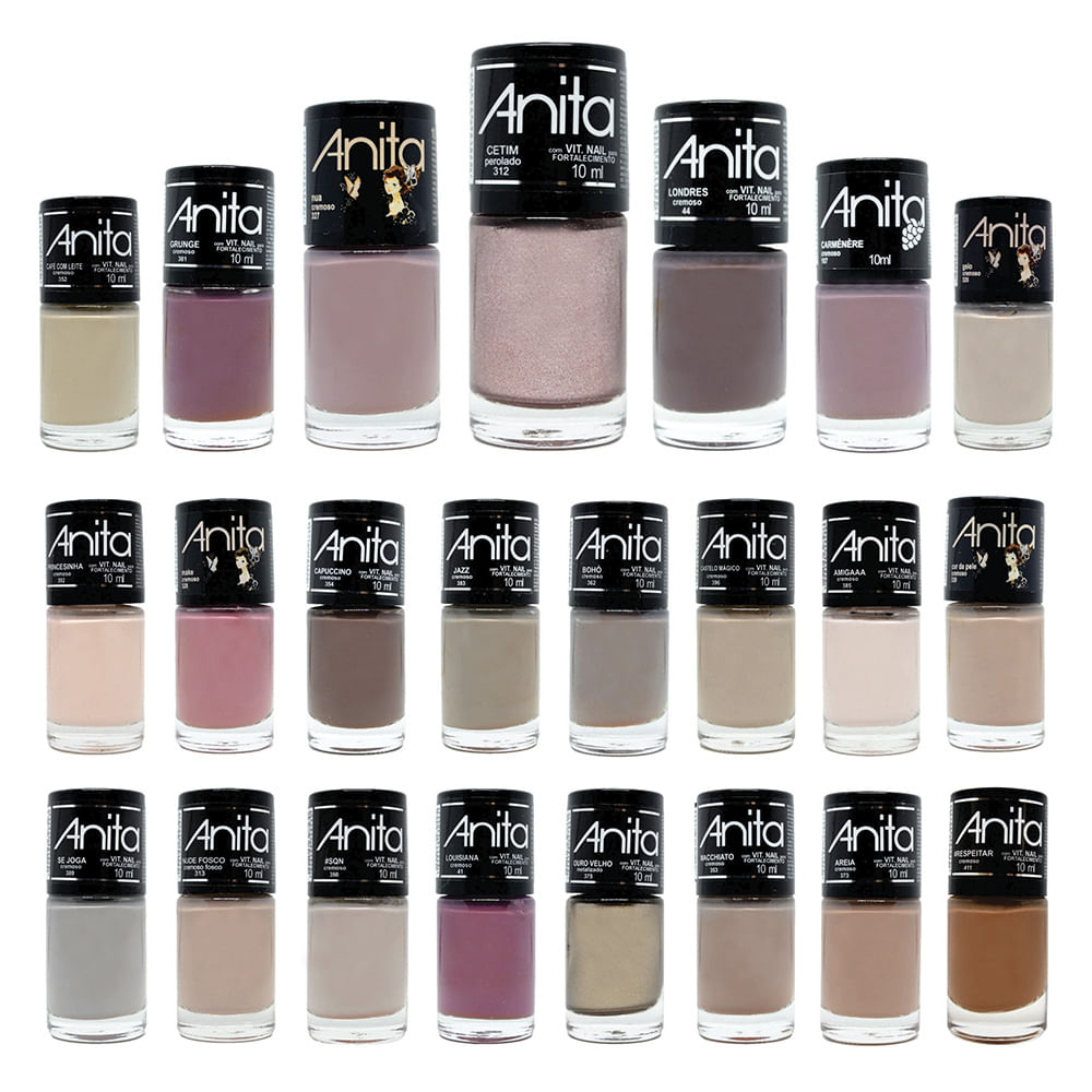 Miniatura Kit Esmaltes Anita Tons de Nude 23 Cores