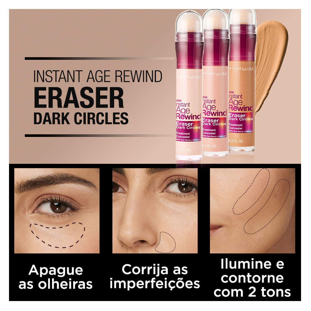 Miniatura Corretivo para área dos Olhos Maybelline - Instant Age Eraser Caramel