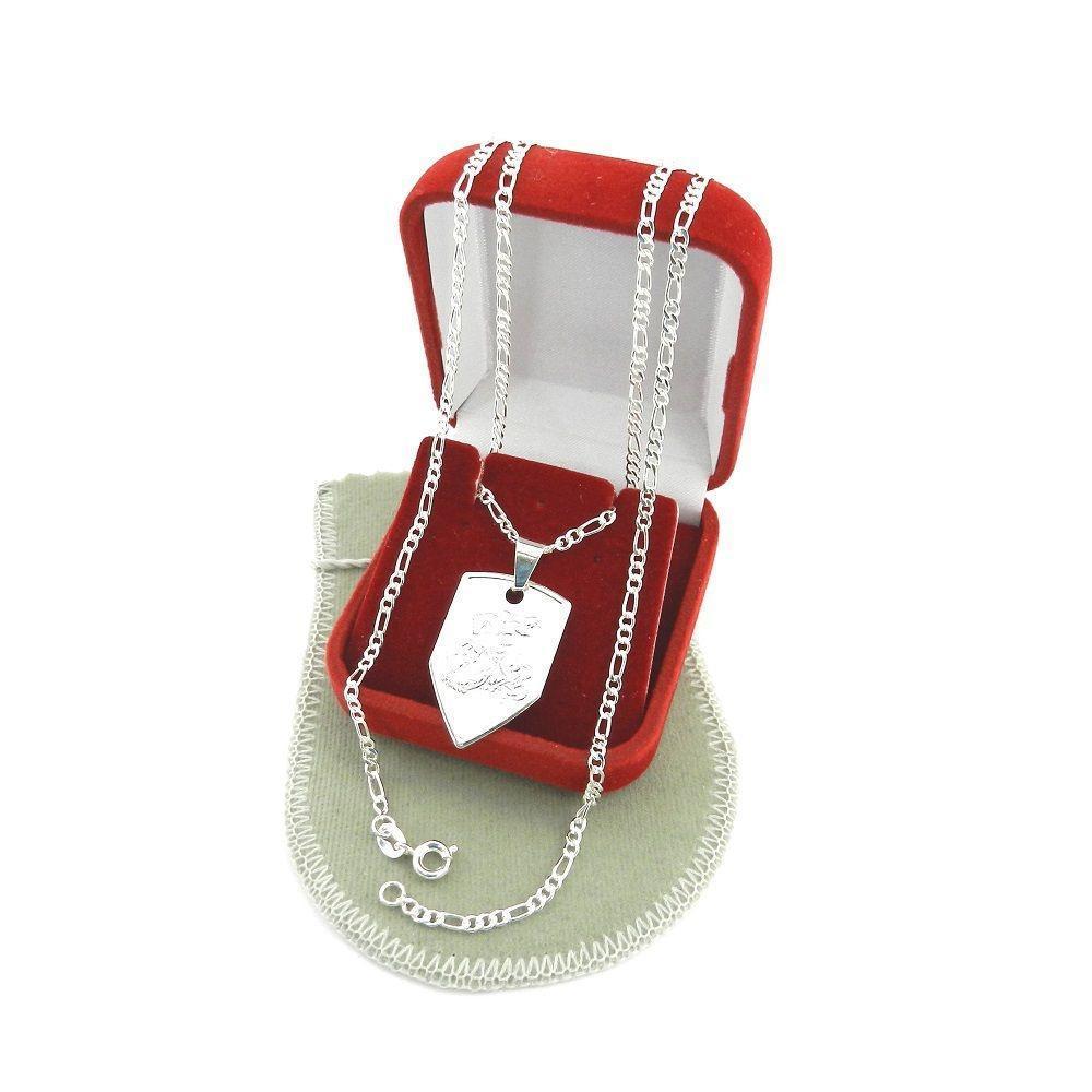 Miniatura Corrente Masculina 50Cm 2Mm São Jorge Folheada Prata Cr233
