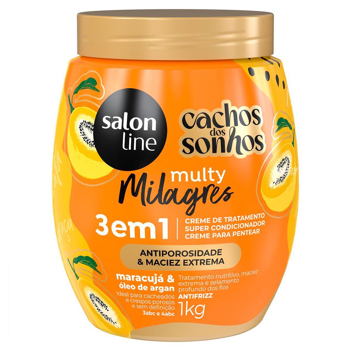 Kit Cronograma Capilar 3 Cremes Frutas Multy Salon Line