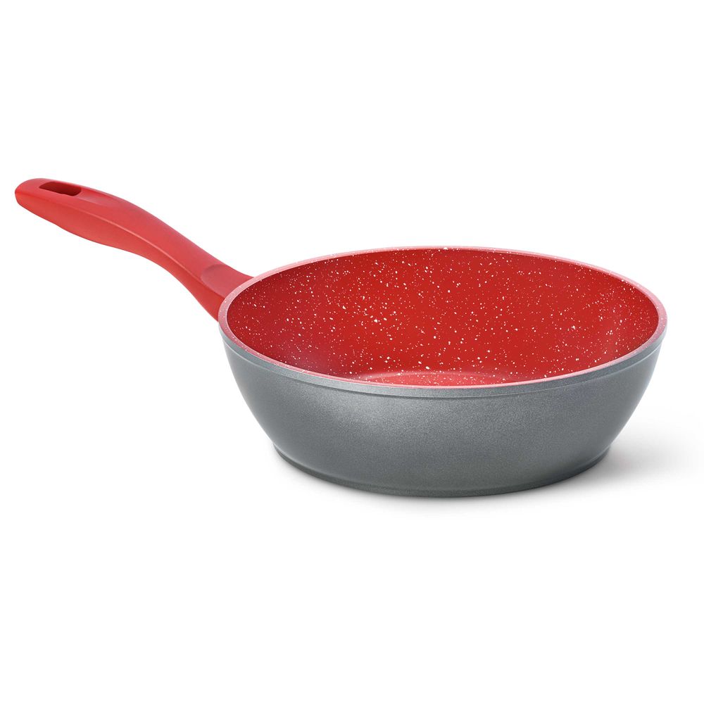 Panelas Polishop Day By Day, Family Size, Sauté Grand e Tampa de Vidro Ichef 24cm - Vermelha | Polishop