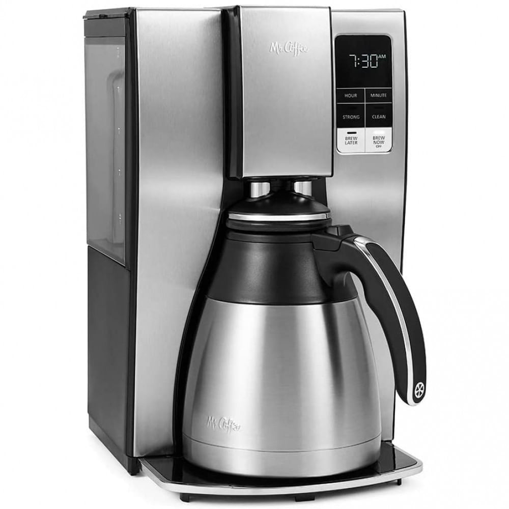 Miniatura Mr Coffee Cafeteira Programável Reservatório 18L com Tela L CD 110V Prata