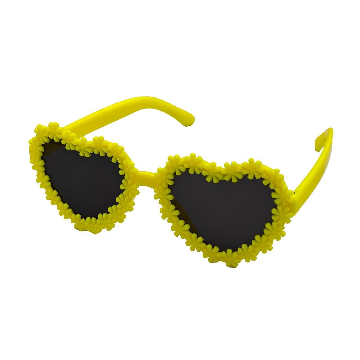 Miniatura Óculos Sol Infantil Coração Flor Fofinho Moda Blogueirinha