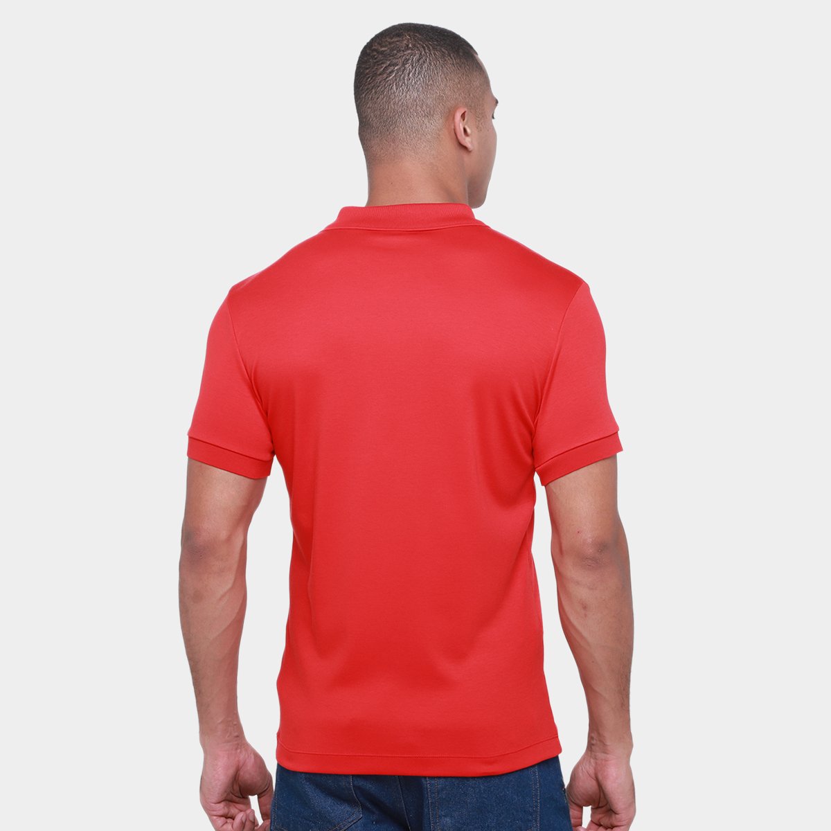 Miniatura Camisa Polo Lacoste Regular Fit Algodão Leve Masculina Vermelho - EEGG