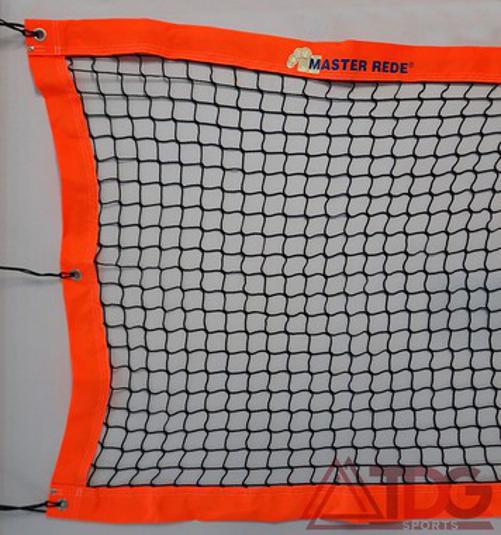 Miniatura Rede Beach Tennis Oficial 4 Faixas Laranja Poliéster 1,5Mm