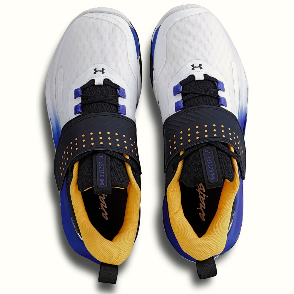 Miniatura Tênis de Basquete Masculino Under Armour Buzzer SE Branco - 45