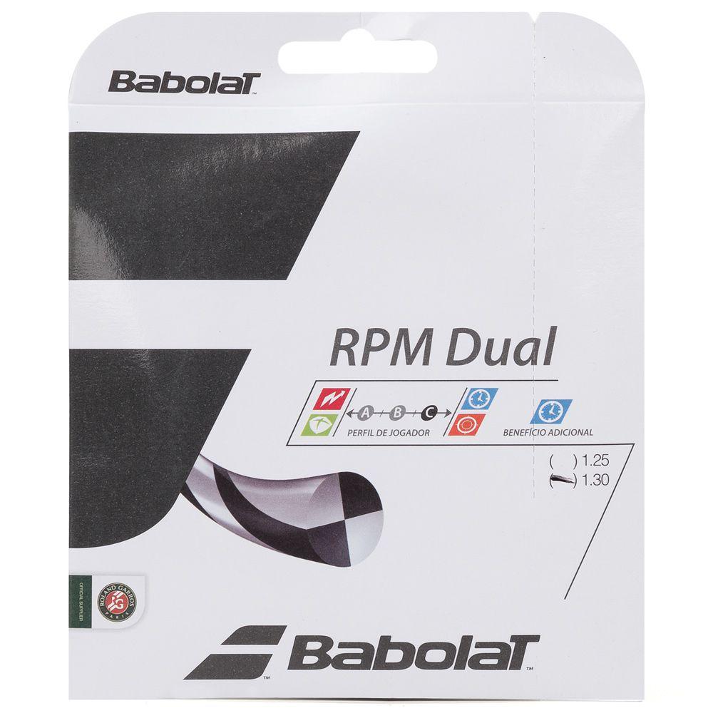 Miniatura Corda Babolat RPM Dual 16L 1.30mm Preta - Set Individual