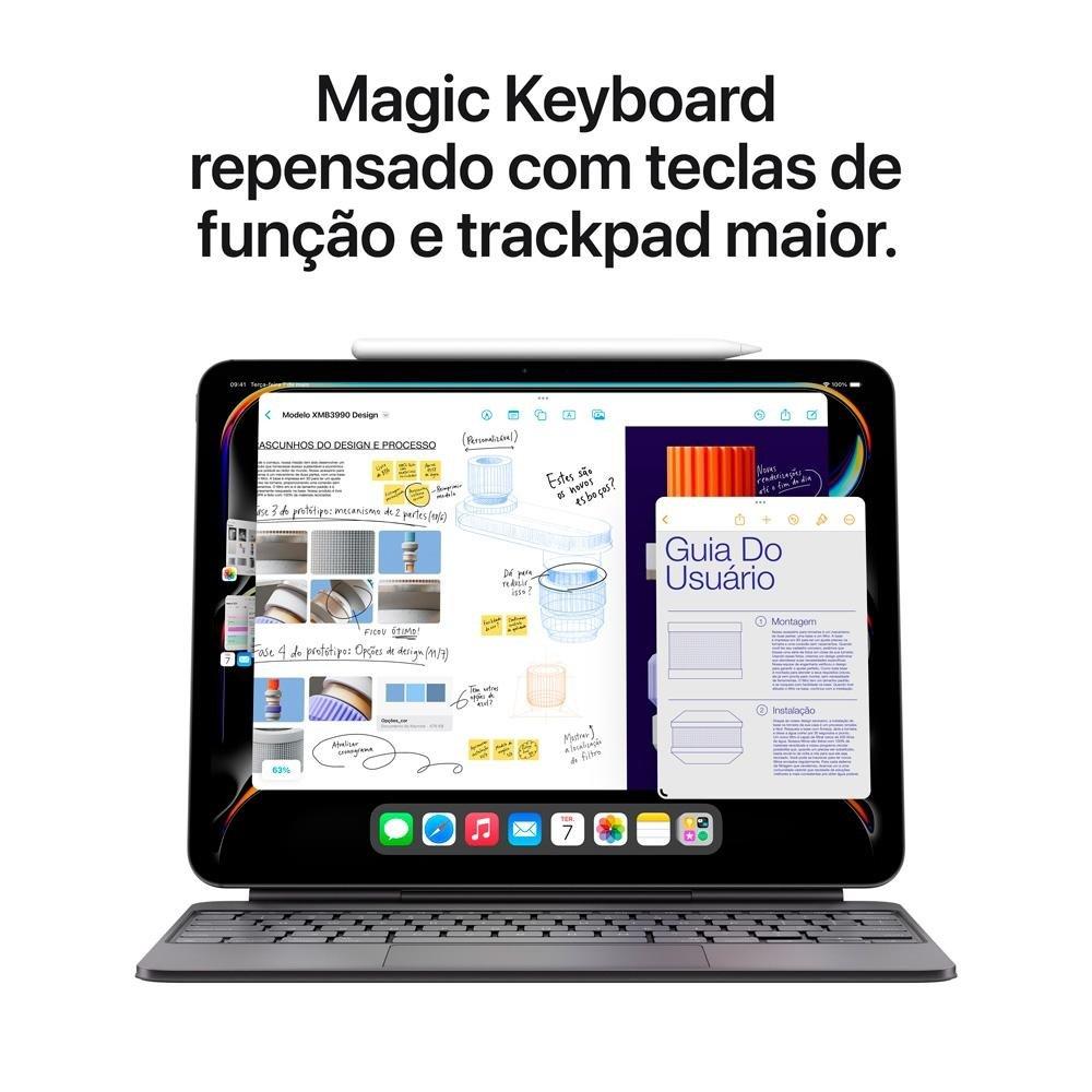 iPad Pro Apple, Tela 13", 512GB, Chip M4, Wi-Fi, Câmera Traseira 12MP, iPadOS 17, Prateado - MVX53BZ/A