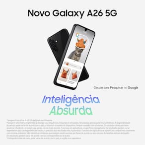 Smartphone Samsung Galaxy A26 Tela 6.7" 256GB 5G Câmera Tripla 50MP Preto